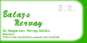 balazs mervay business card